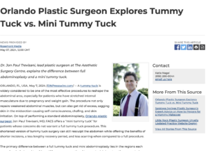 Dr Jon Paul Trevisani Discusses Limitations of Abdominoplasty