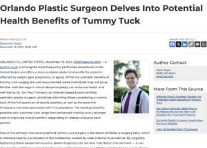 Dr. Jon Paul Trevisani Lists Potential Health Benefits of Abdominoplasty